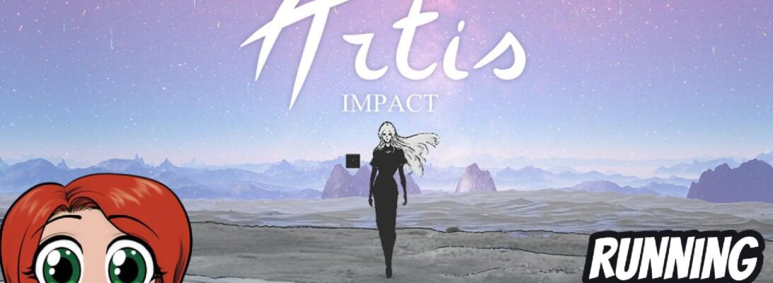 A promo image featuring the logo and some character art Artis Impact and a smiling chibi of Christine. Text reads "Running Errands Around Town"