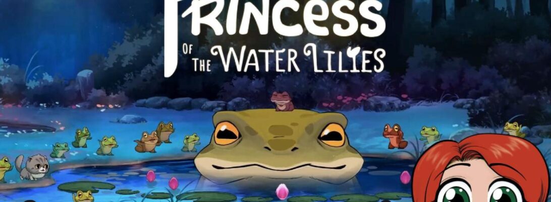 A promo image featuring the logo and some character art for Princess of the Water Lilies. Text reads "Starting the Catastic Adventure!"