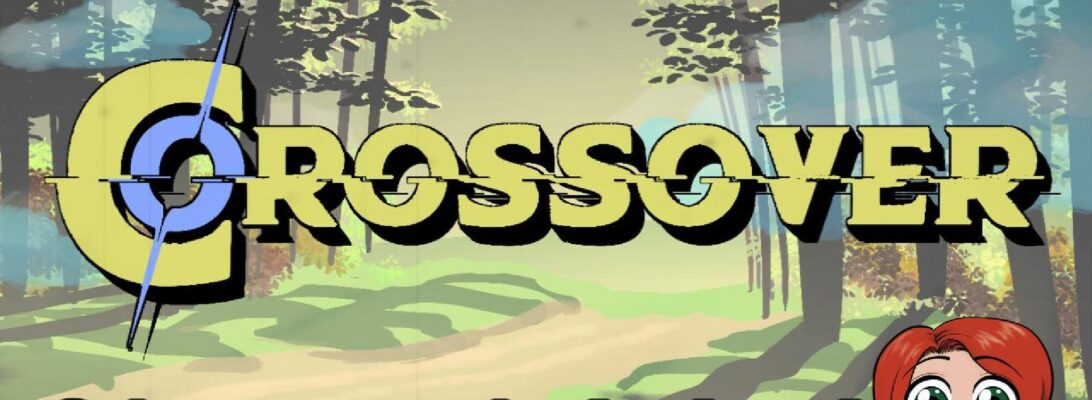 A promo image featuring the logo for Crossover and a smiling chibi of Christine. Text reads "Going to camp in the demo!"