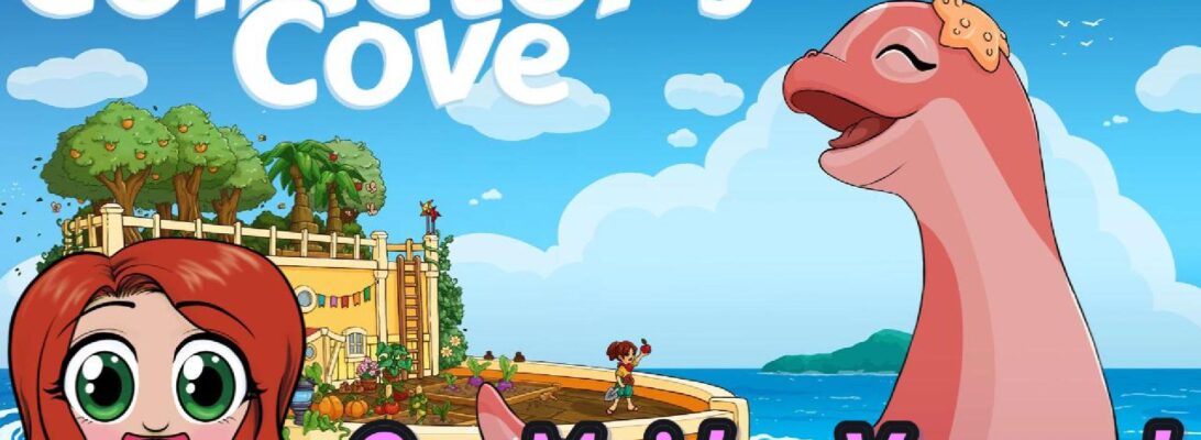 A promo image featuring the logo and some character art from Collector's Cove and a smiling chibi of Christine. Text reads "Our Maiden Voyage!"